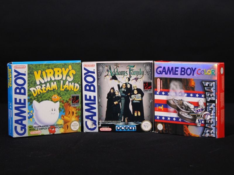 Spelletjes voor Gameboy(color) : Kirby, Adams Family en Evel Knievel